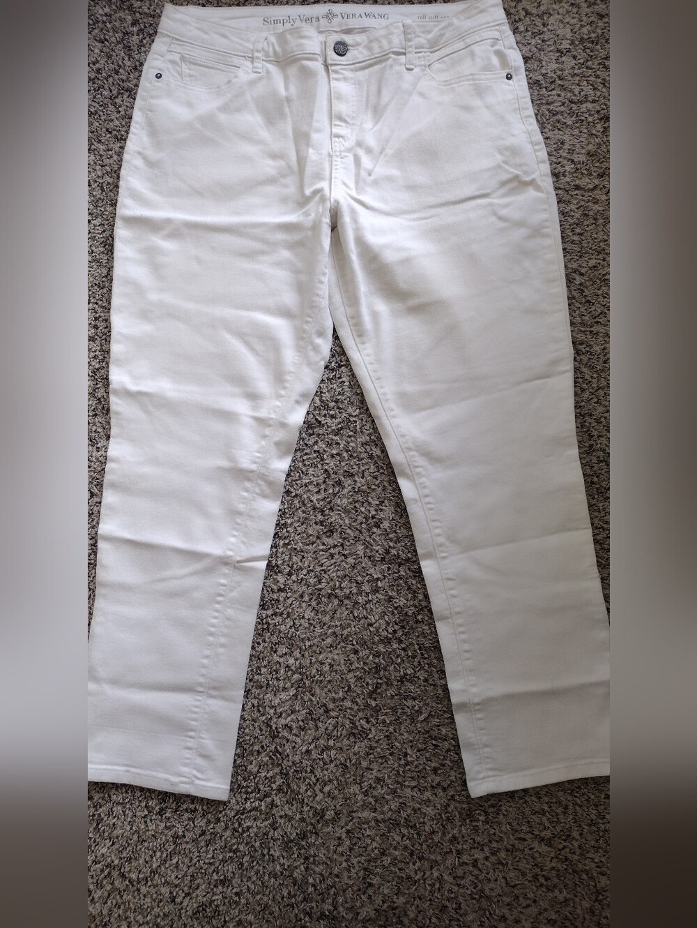 Simply Vera Vera Wang Clean White Slim Jeans